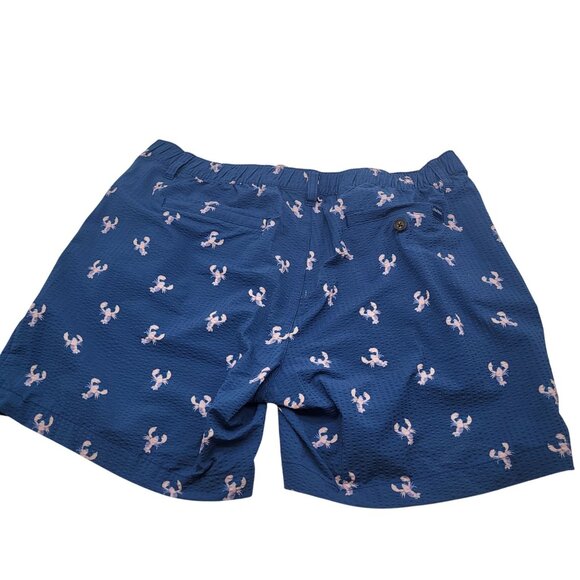 CHUBBIES Men's Shorts Elastic Waist Stretch Blue Pink Lobsters 6" Inseam - Picture 2 of 12